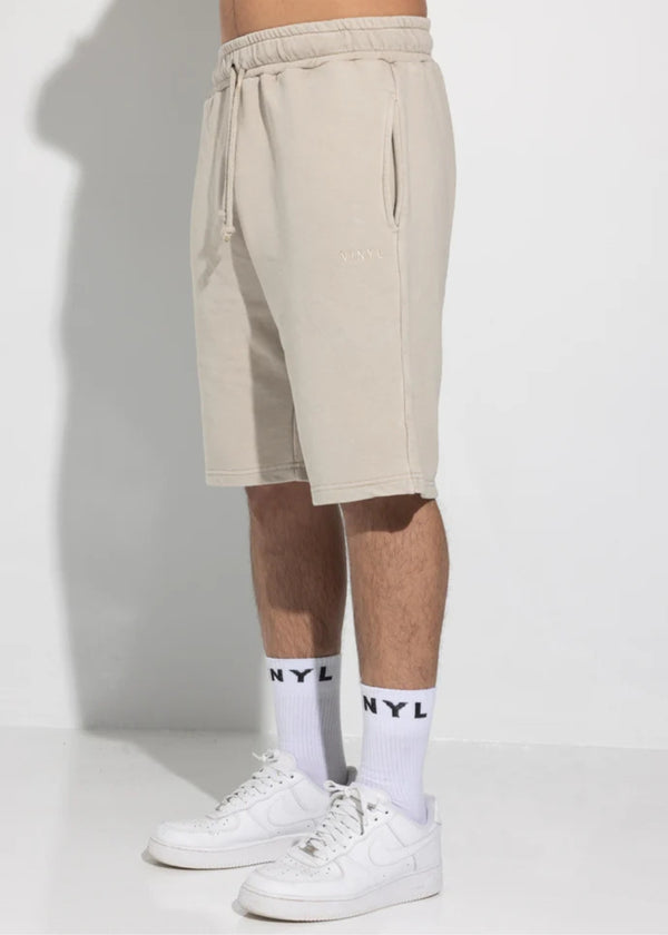 Ανδρική βερμούδα Vinyl Art Clothing - 02520-77 -  regular fit  premium washed shorts μπεζ