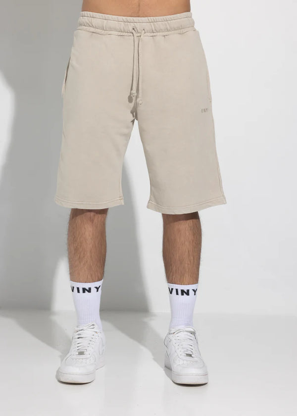 Ανδρική βερμούδα Vinyl Art Clothing - 02520-77 -  regular fit  premium washed shorts μπεζ
