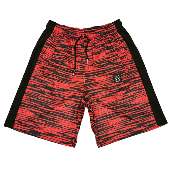 Vinyl art clothing - 02950-01 - camo shorts - red