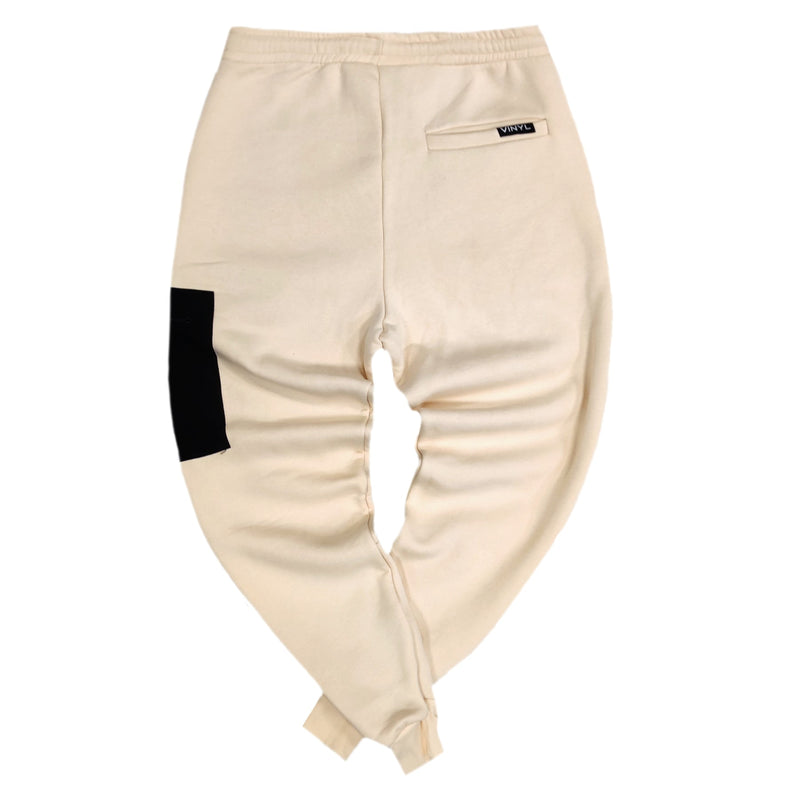 Vinyl art clothing - 03011-77-W - essential pocketed sweatpants - beige