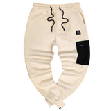 Vinyl art clothing - 03011-77-W - essential pocketed sweatpants - beige