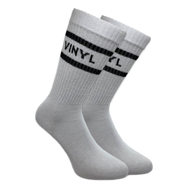 Vinyl art clothing - 03054-21-ONE - logo socks one pair  - white