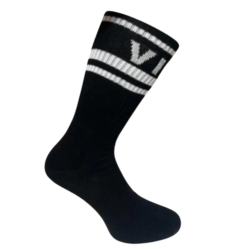 Μακριές Κάλτσες Vinyl art clothing - 03055-01-ONE - stripe socks one pair μαύρο