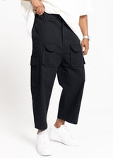 Ανδρικό παντελόνι Devoted-031131B-Cropped Pants with Pockets Black