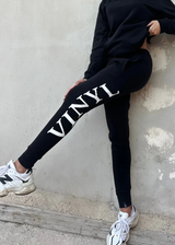 Ανδρική φόρμα Vinyl art clothing - 03524-01 - side logo sweatpant μαύρο