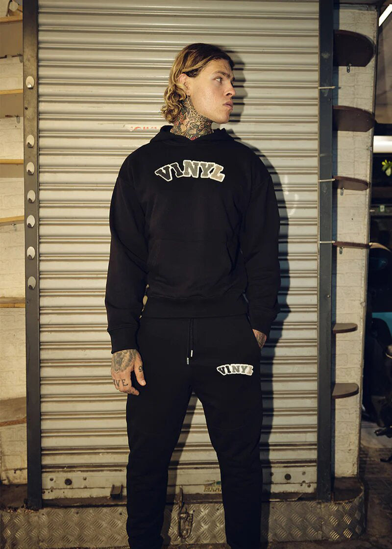 Ανδρική φόρμα Vinyl Art Clothing - 03714-01 -patch cotton regular fit black