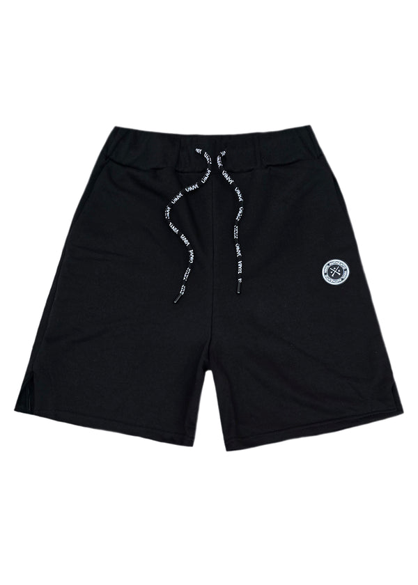Ανδρική βερμούδα Vinyl Art Clothing - 03915-01 - regular fit cotton monocuts shorts μαύρο