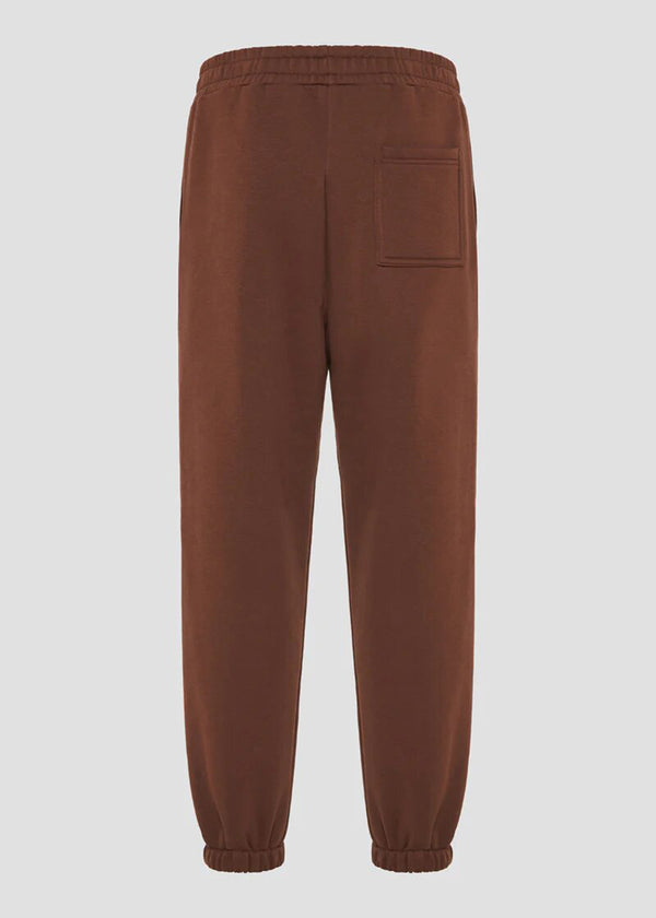 Ανδρική φόρμα Vinyl Art Clothing-04815-33-cotton relaxed fit-emblem sweatpants καφέ