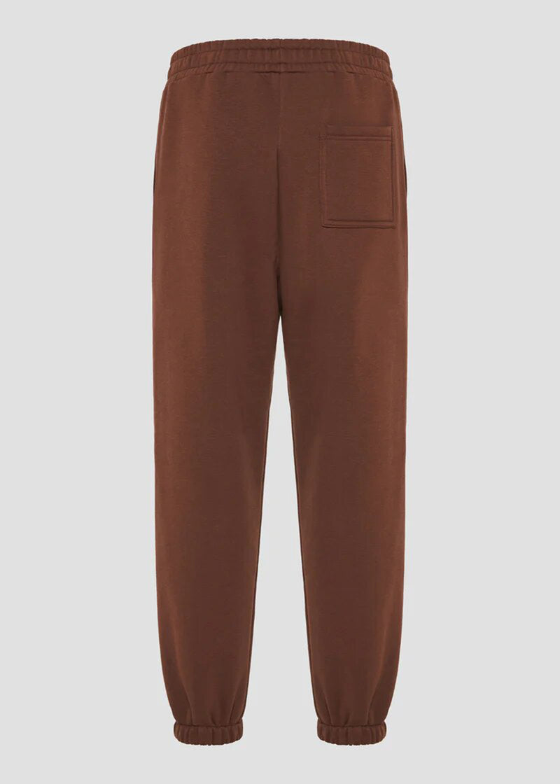 Ανδρική φόρμα Vinyl Art Clothing-04815-33-cotton relaxed fit-emblem sweatpants καφέ
