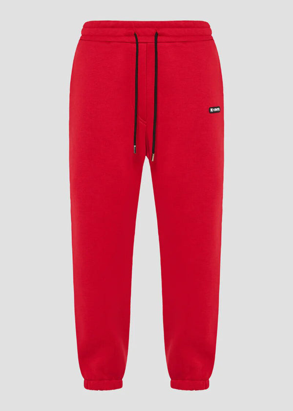 Ανδρική φόρμα Vinyl Art Clothing-04815-55-red cotton relaxed fit-emblem sweatpants