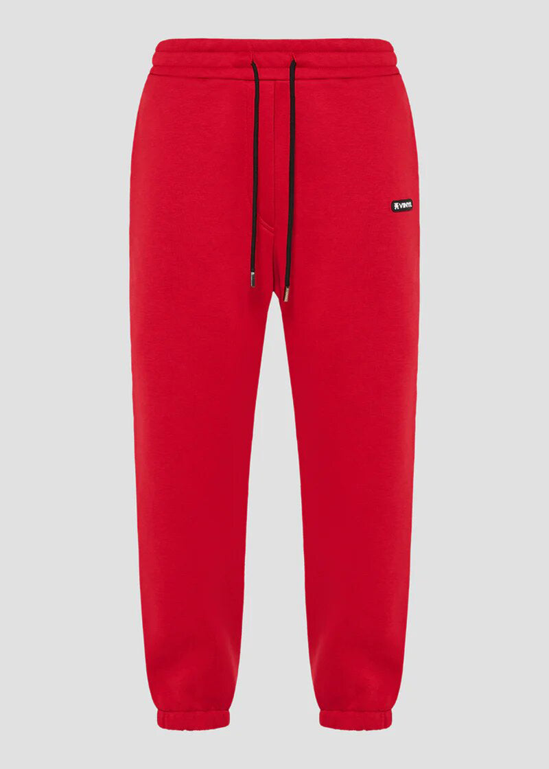 Ανδρική φόρμα Vinyl Art Clothing-04815-55-red cotton relaxed fit-emblem sweatpants