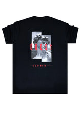 QUEST CLOTHING Ανδρική κοντομάνικη μπλούζα μαύρη 05-STAT-black
