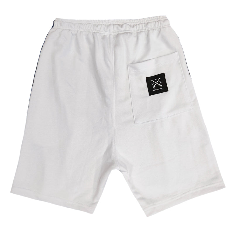 Vinyl art clothing - 05434-02 - shorts with logo tape - white
