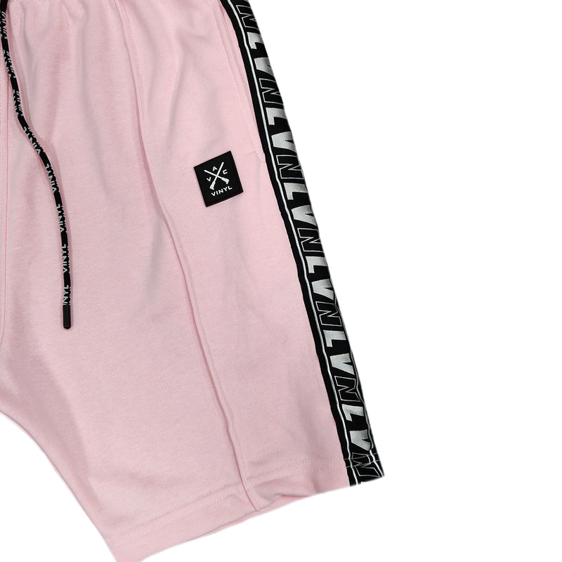 Vinyl art clothing - 05434-03 - shorts with logo tape - pink