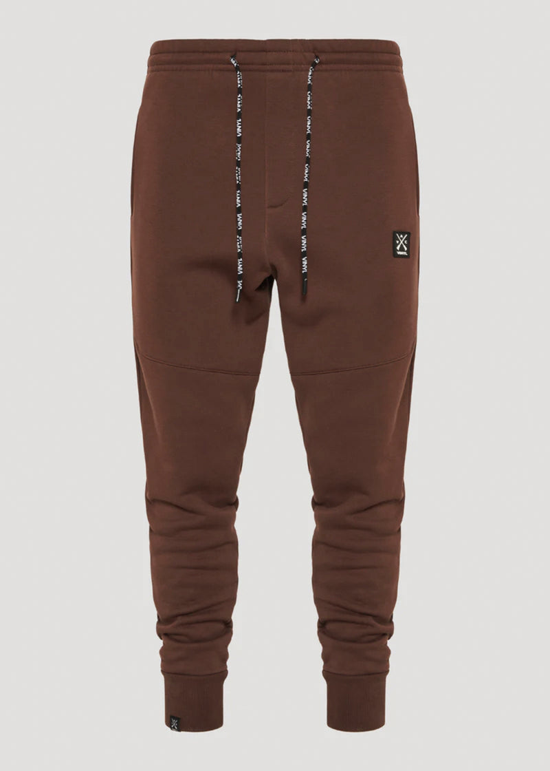 Ανδρική φόρμα Vinyl Art Clothing - 06324-33 - core pants cotton regular fit καφέ