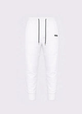 Ανδρική φόρμα λευκή χωρίς χνούδι Vinyl Art Clothing-06350-02-Cotton regular fit-core sweatpants