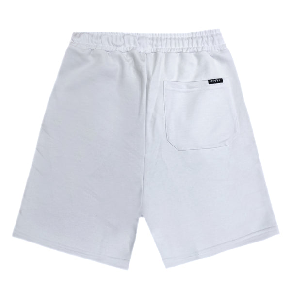 Ανδρική βερμούδα Vinyl art clothing - 07512-02 - regular fit shorts λευκό