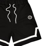Vinyl art clothing - 07845-01 - striped detail shorts - black