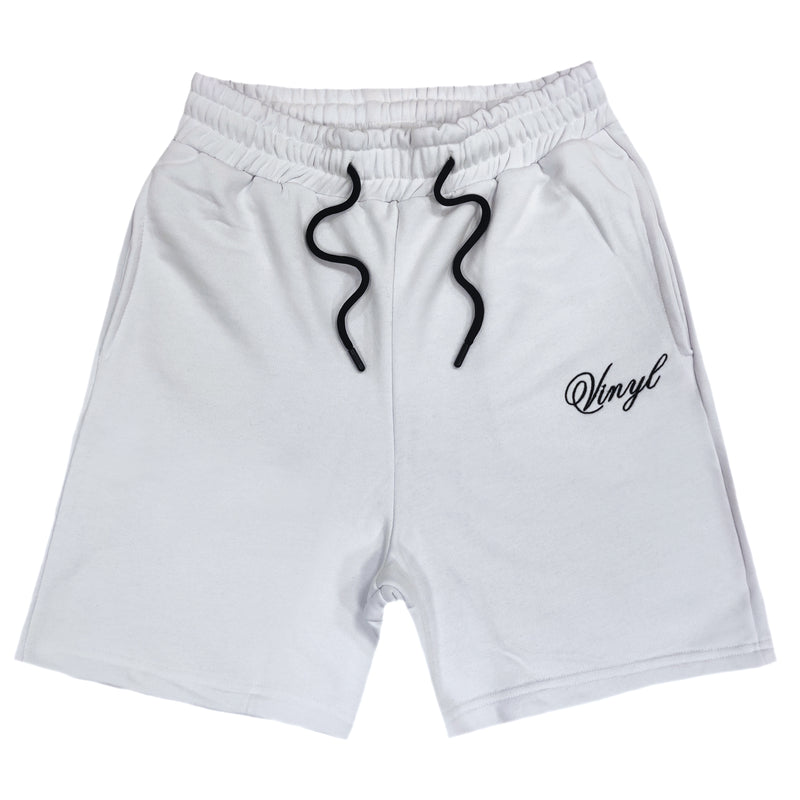 Βερμούδα Vinyl art clothing - 08240-02 - signature shorts λευκό