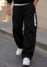 VINYL ART CLOTHING - Ανδρική φόρμα Classic printed pants -Μαύρη 08412-01