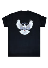 QUEST CLOTHING Ανδρική κοντομάνικη μπλούζα μαύρη 08 FREB-black