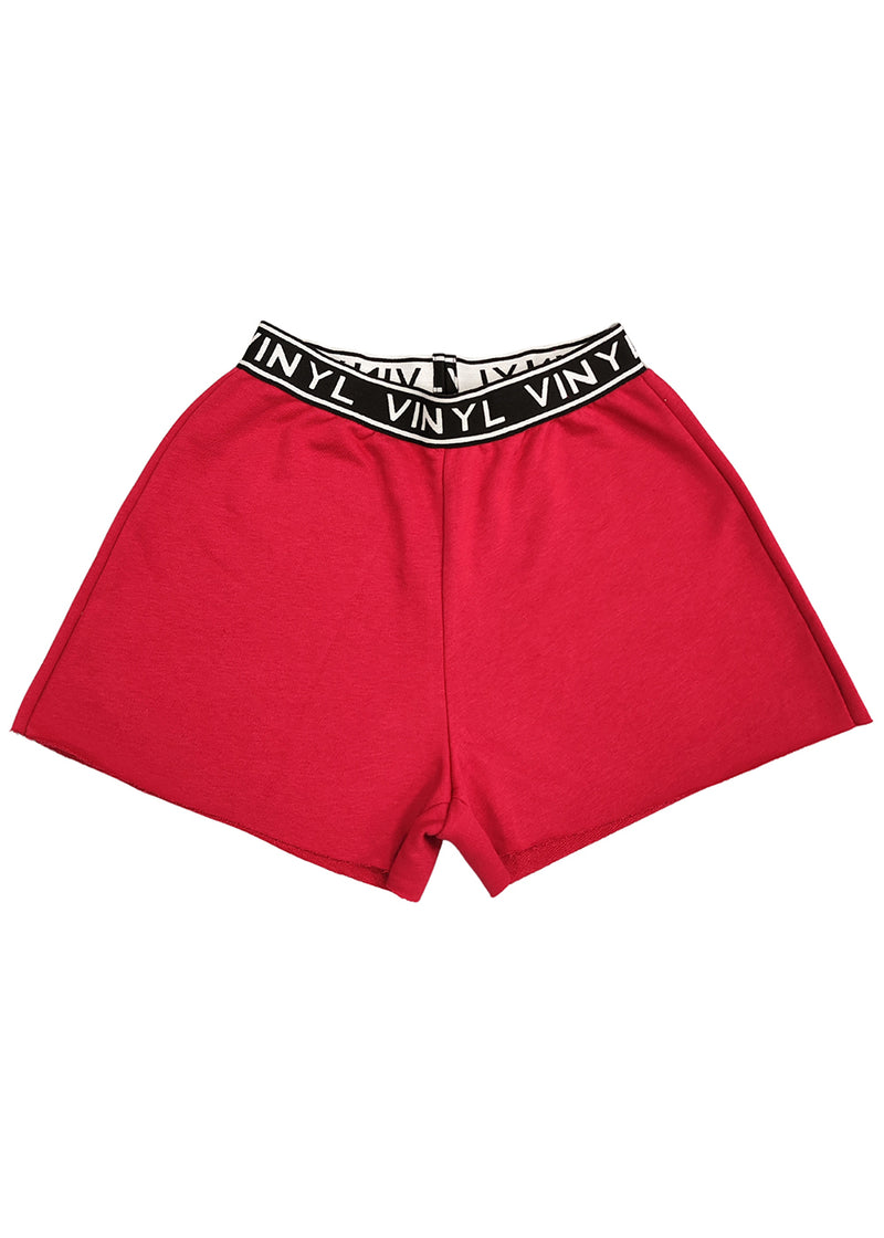 Γυναικεία βερμούδα Vinyl art clothing - 09810-36 - shorts with logo tape φούξια