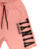 Vinyl art clothing big logo shorts - coral