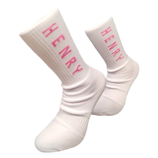 Henry clothing - 1-000 - socks - white/pink