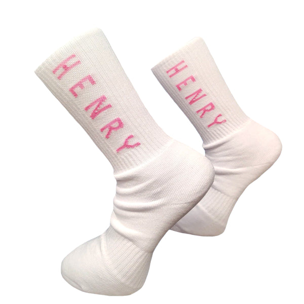 Henry clothing - 1-000 - socks - white/pink