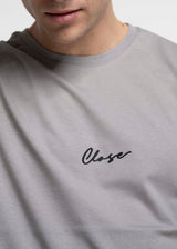 Ανδρική κοντομάνικη μπλούζα Close Society-100-15-grey simple logo