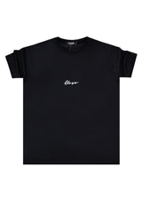 Ανδρική κοντομάνικη μπλούζα Close society-100-16-black Calligraphy White Logo