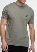 Ανδρική κοντομάνικη μπλούζα Close Society-100-2-khaki Embroidered Logo