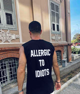 Αμάνικη Μπλούζα Close society - S24-802 - allergic to idiots sleeveless tee μαύρο