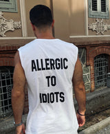 Αμάνικη Μπλούζα Close society - S24-802 - allergic to idiots sleeveless tee λευκό