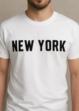 Κοντομάνικη μπλούζα Body Staff - BS-0219 - new york logo regular fit t-shirt λευκό