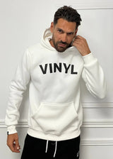 Μακρυμάνικο φούτερ με κουκούλα Vinyl art clothing - 36740-02 - graphic popover λευκό