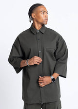 Ανδρικό πουκάμισο Devoted-10110B-Minimalist Oversized Shirt Black