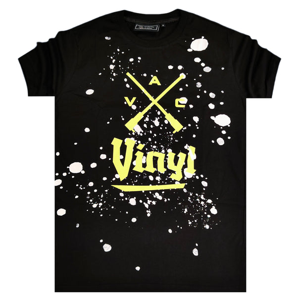 Vinyl art clothing - 10689-01 - big logo painted t-shirt - black