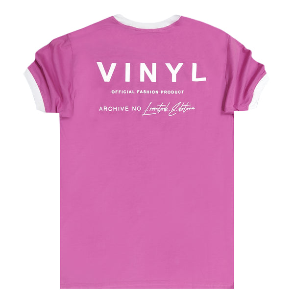 Κοντομάνικη μπλούζα Vinyl art clothing - 10731-14 - big logo ματζέντα
