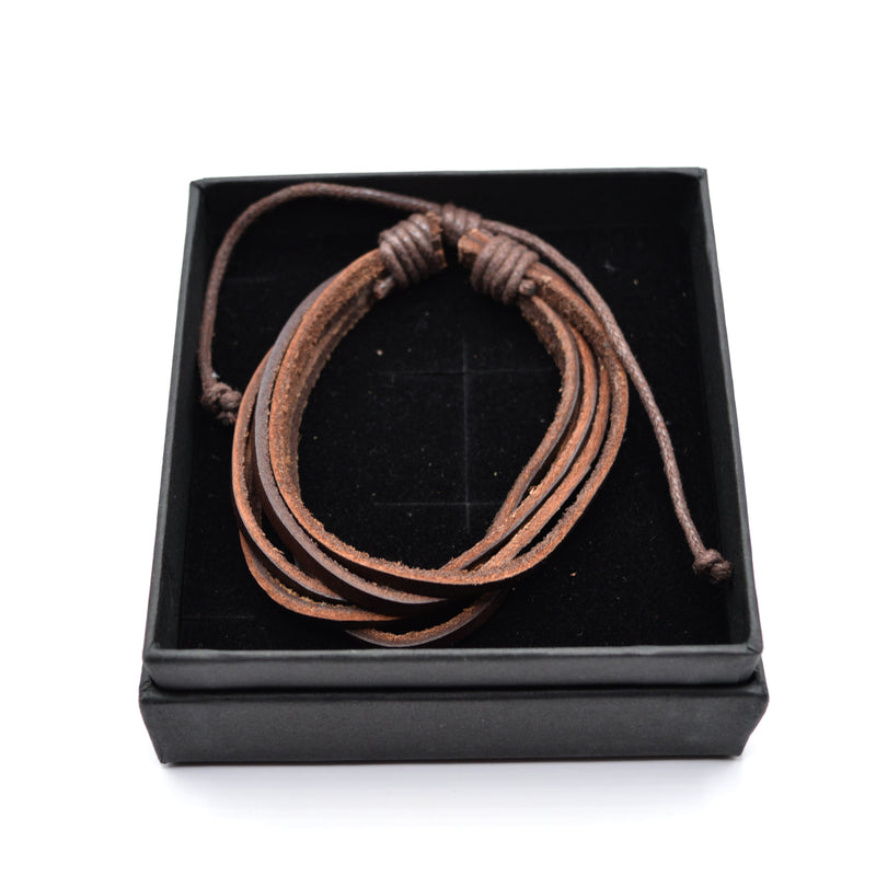 Gang - GNG002 - high quality dermatine bracelet - brown