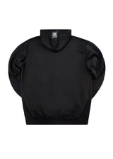 Ανδρική ζακέτα φούτερ με κουκούλα New wave clothing -1400-black basic logo zip-up hoodie -μαύρο