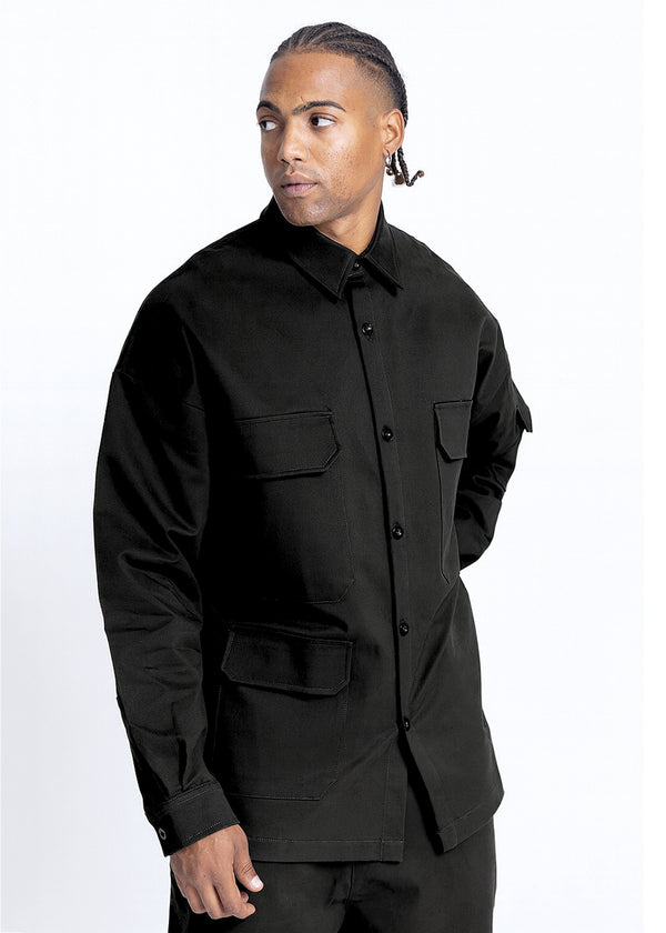 Ανδρικό πουκάμισο Devoted-14101B-Shirt with Pockets Black