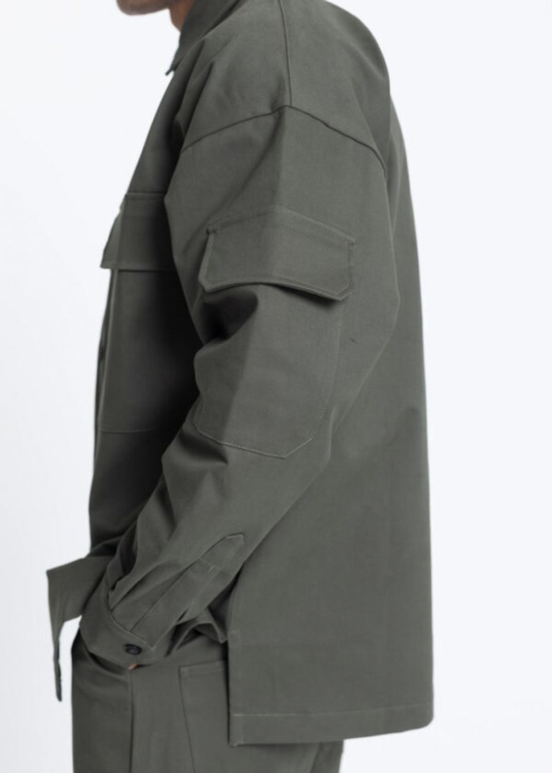 Ανδρικό πουκάμισο Devoted-14111-olive Shirt with Pockets