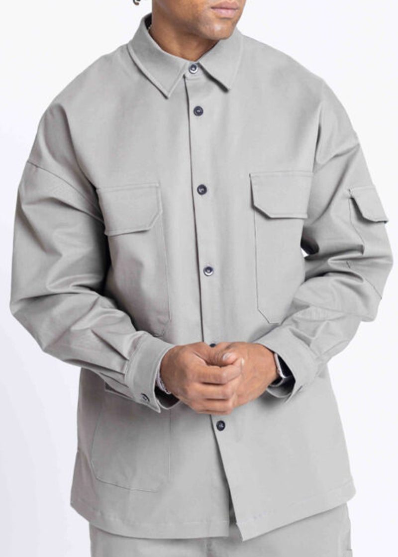 Ανδρικό πουκάμισο Devoted-14121-Shirt with Pockets Gray