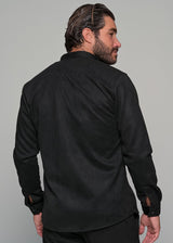 Ανδρικό σετ Ben Tailor-1426-Alcantara-black-Πουκάμισο-Παντελόνι