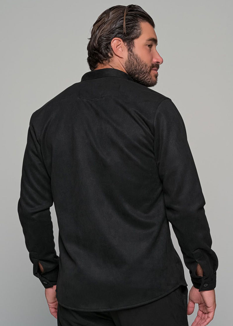 Ανδρικό σετ Ben Tailor-1426-Alcantara-black-Πουκάμισο-Παντελόνι