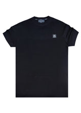 Ανδρική κοντομάνικη μπλούζα Vinyl art clothing - 14920-01 - elevated back print t-shirt oversized fit μαύρο