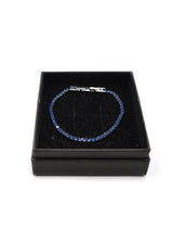 GUF - GNG052 - high quality stainless steel  bracelet with blue zirgon - silver