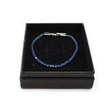 Gang - GNG052 - high quality stainless steel  bracelet with blue zirgon - silver
