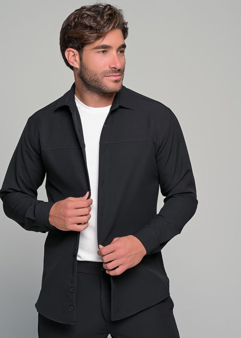 Ανδρικό σετ Ben Tailor-1500-Notte-black-Πουκάμισο-Παντελόνι